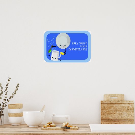 皿を洗え ポスター (キッチン)