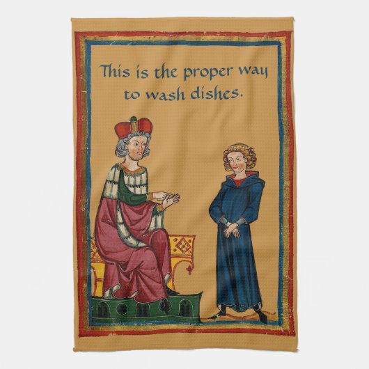皿を洗浄する適切な方法 キッチンタオル (縦)