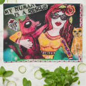 皿タオル犬 キッチンタオル (折り畳み)