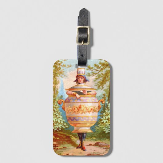 皿ダーリングハローシュガー荷物タグ ラゲッジタグ (正面縦)