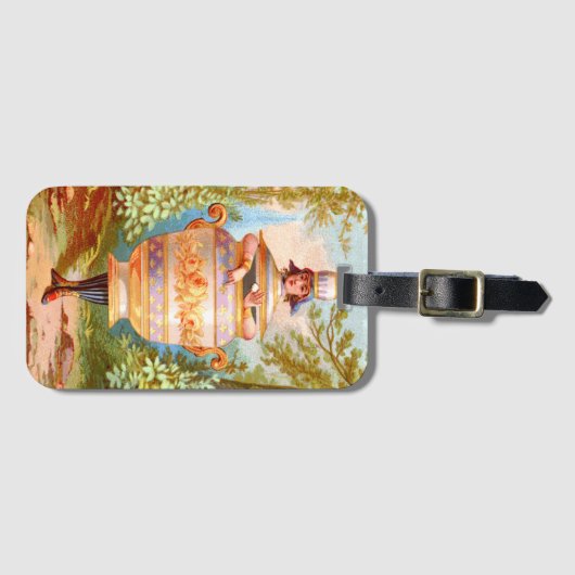 皿ダーリングハローシュガー荷物タグ ラゲッジタグ (正面横)