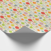 皿パターン ラッピングペーパー (角)