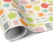 皿パターン ラッピングペーパー (ロールコーナー)
