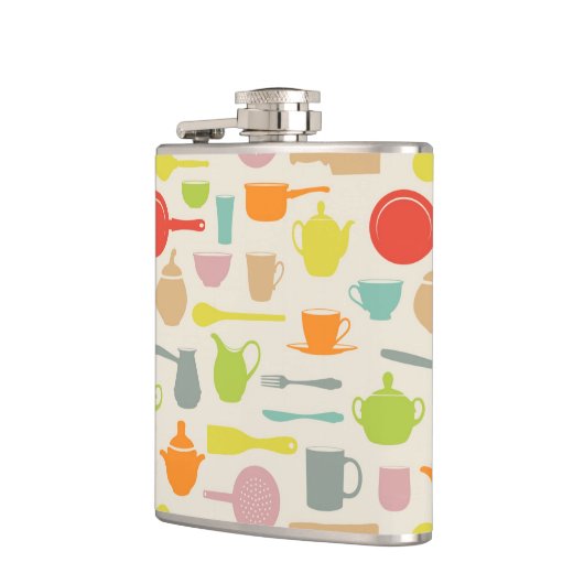 皿模様 フラスク (左)