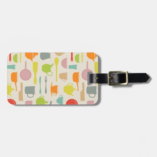 皿模様 ラゲッジタグ (正面横)