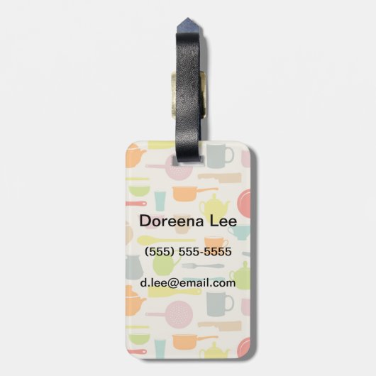 皿模様 ラゲッジタグ (裏面縦)