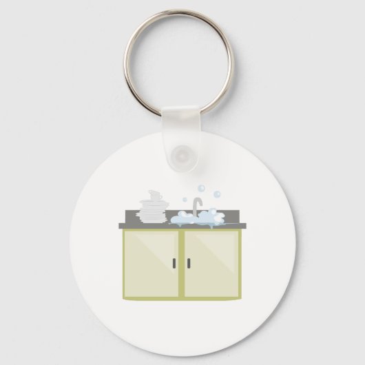 皿洗い キーホルダー (正面)
