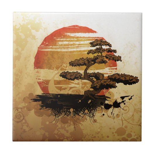 盆在 タイル (正面)