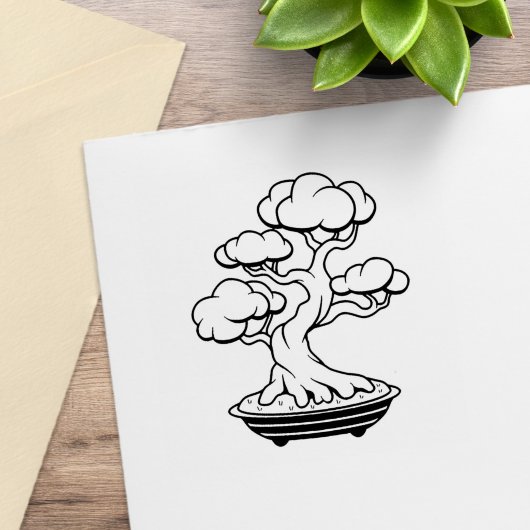 盆日本のの盆栽 ラバースタンプ