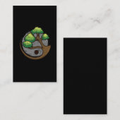 盆日本の斎ツリー陰陽禅画 名刺 (正面/裏面)