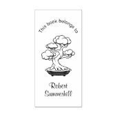 盆日本の蔵書票の盆栽 ラバースタンプ (インプリント)