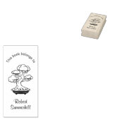 盆日本の蔵書票の盆栽 ラバースタンプ (押印)