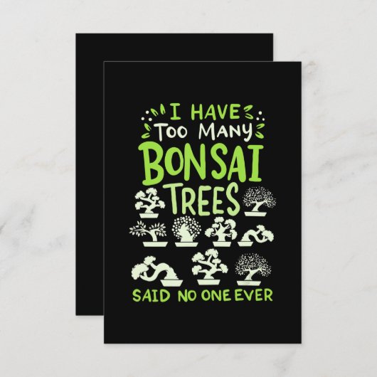 盆栽のことわざおもしろいの日本のグラフィックギフト サンキューカード (正面/裏面)