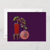 盆栽のクリスマスツリー シーズンポストカード (正面/裏面)