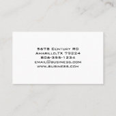 盆栽のシルエットの日曜日の名刺 名刺 (裏面)