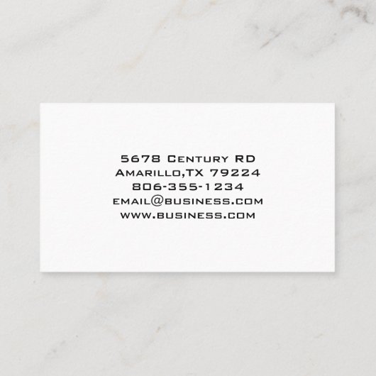 盆栽のシルエットの日曜日の名刺 名刺 (裏面)