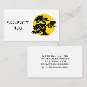 盆栽のシルエットの日曜日の名刺 名刺 (正面/裏面)