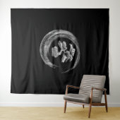 盆栽の円窓   書道 タペストリー (インサイチュ(横))