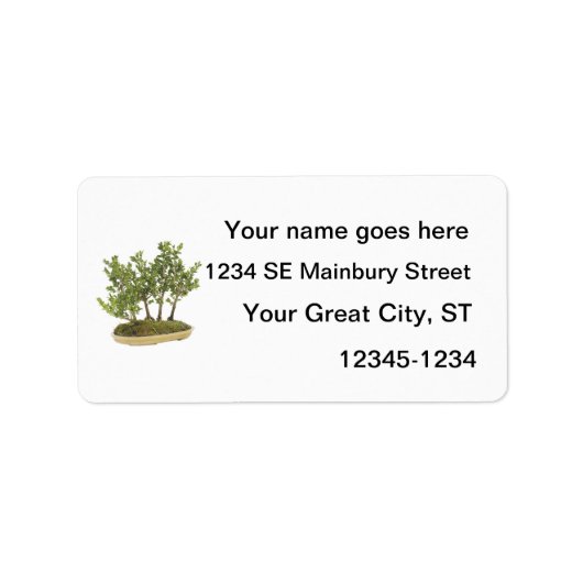 盆栽の写真3 ラベル (正面)