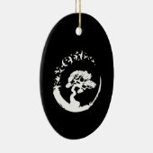 盆栽の和漢鳥の長袖 セラミックオーナメント (右)