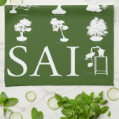 盆栽の基本スタイル キッチンタオル (折り畳み)