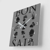 盆栽の基本スタイル スクエア壁時計 (傾斜)