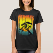 盆栽の夏の夕焼け Tシャツ (正面)