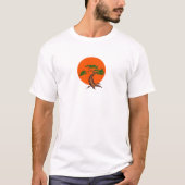 盆栽の夕日 Tシャツ (正面)