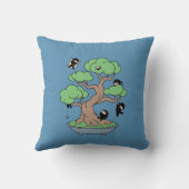 盆栽の小さな忍者が青 クッション (裏面)