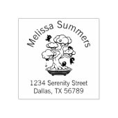 盆栽の小さな忍者のアーチのアドレス ラバースタンプ (インプリント)