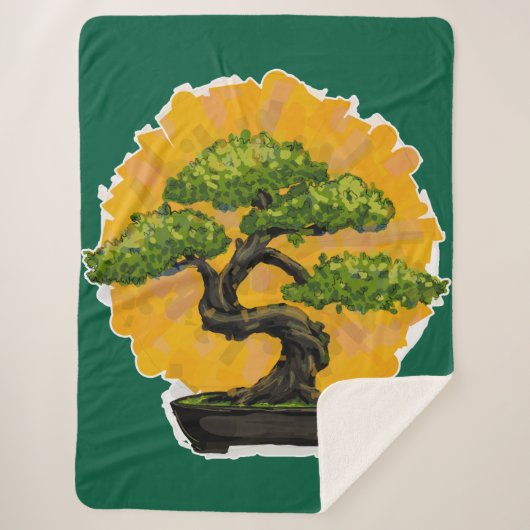 盆栽の木の恋人 シェルパブランケット (正面)