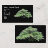 盆栽の木の緑植物 名刺 (正面/裏面)
