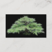 盆栽の木の緑植物 名刺 (裏面)