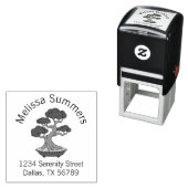 盆栽の木をトレイのアーチのアドレスにエッチング セルフインキングスタンプ (インサイチュ)