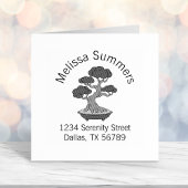 盆栽の木をトレイのアーチのアドレスにエッチング セルフインキングスタンプ