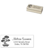 盆栽の木，エッチング ラバースタンプ (押印)