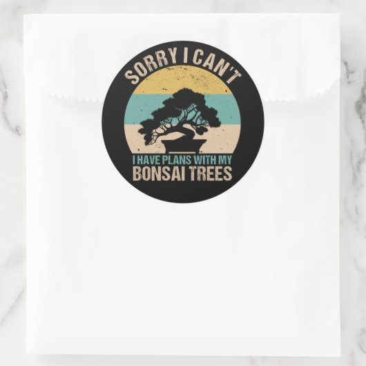 盆栽の木 – 屋内クール植物の恋人ガーデニング ラウンドシール (バッグ)