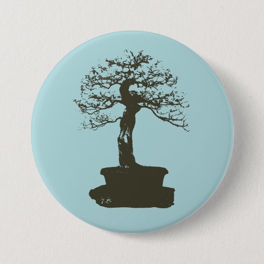 盆栽の木 缶バッジ (正面)