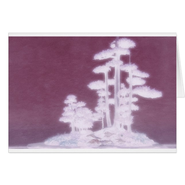 盆栽の松の木のグループ (正面横)