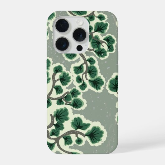 盆栽の模様 iPhoneケース (裏面)