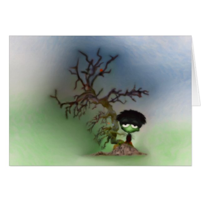 盆栽の男の子 (正面横)