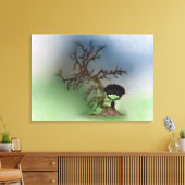 盆栽の男の子 キャンバスプリント (インサイチュ (リビング))