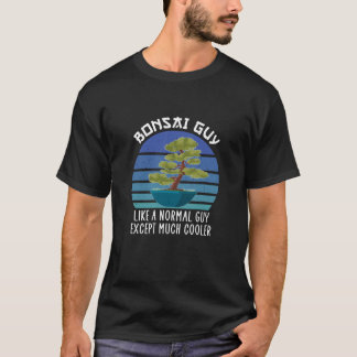 盆栽の男クール Tシャツ