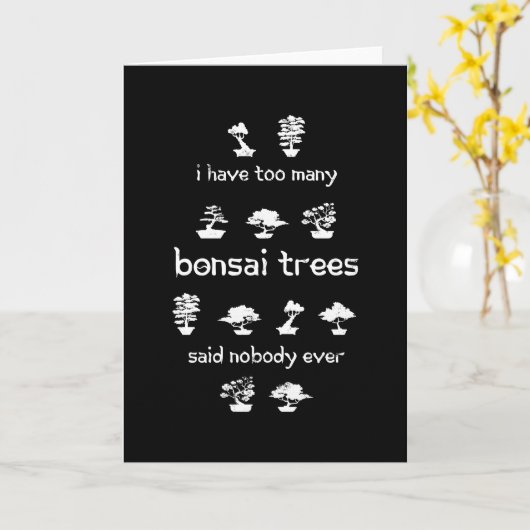 盆栽の贈り物が多おもしろいすぎる カード (黄色い花)