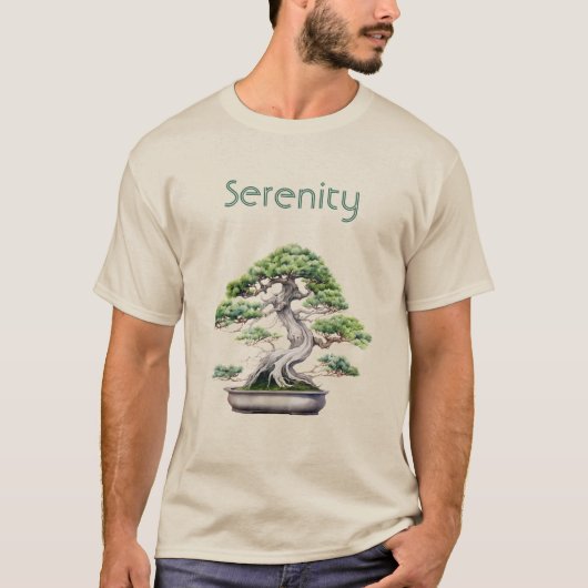 盆栽の静寂 Tシャツ (正面)