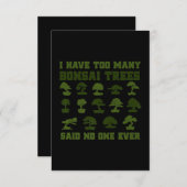 盆栽をたくさん持っていて、誰もお休みになれない 出欠カード (正面/裏面)