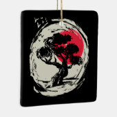 盆栽アート日本のサンセット セラミックオーナメント (右)