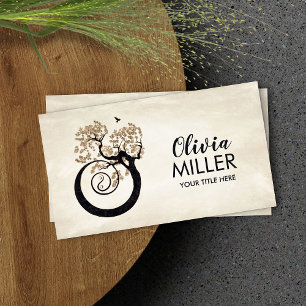 盆栽インヤンスパイラルツリーオブライフ 名刺