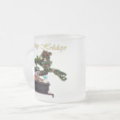 盆栽クリスマスツリー フロストグラスマグカップ (正面左)