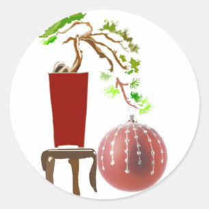 盆栽クリスマスツリー ラウンドシール